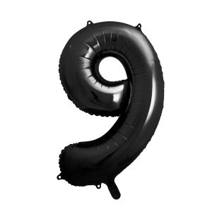 Foil Balloon Number ''9'', 86cm, black