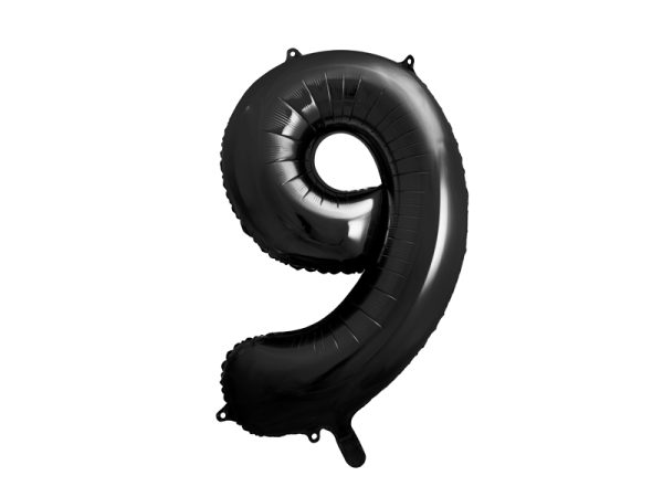 Foil Balloon Number ''9'', 86cm, black