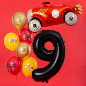 Foil Balloon Number ''9'', 86cm, black