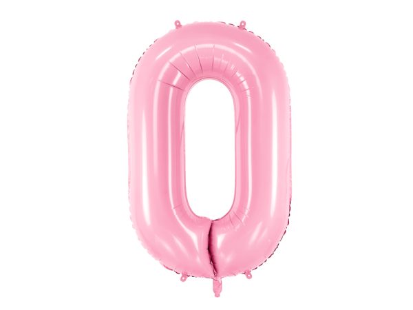 Foil Balloon Number ''0'', 86cm, pink
