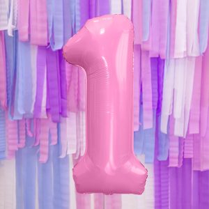 Foil Balloon Number ''1'', 86cm, pink