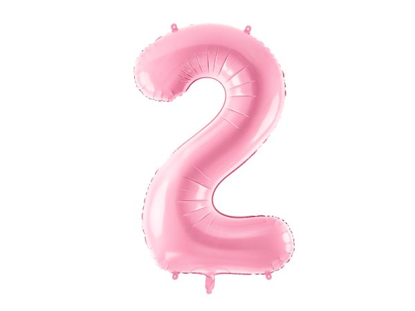 Foil Balloon Number ''2'', 86cm, pink