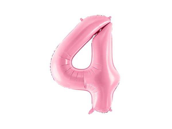 Foil Balloon Number ''4'', 86cm, pink