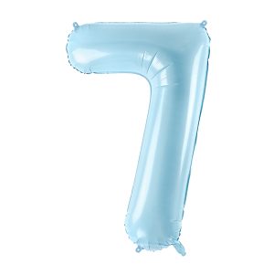 Foil Balloon Number ''7'', 86cm, light blue