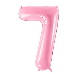 Foil Balloon Number ''7'', 86cm, pink