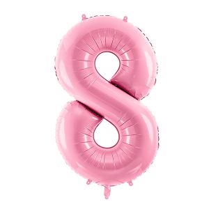 Foil Balloon Number ''8'', 86cm, pink