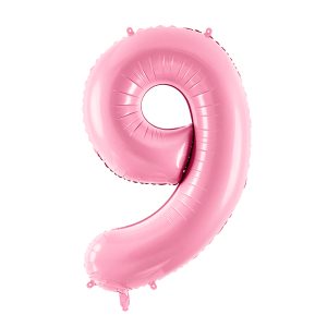 Foil Balloon Number ''9'', 86cm, pink