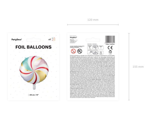 Foil balloon Candy, 35cm, mix