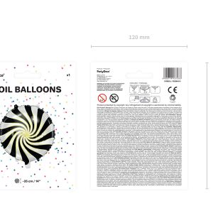 Foil balloon Candy, 35cm, black