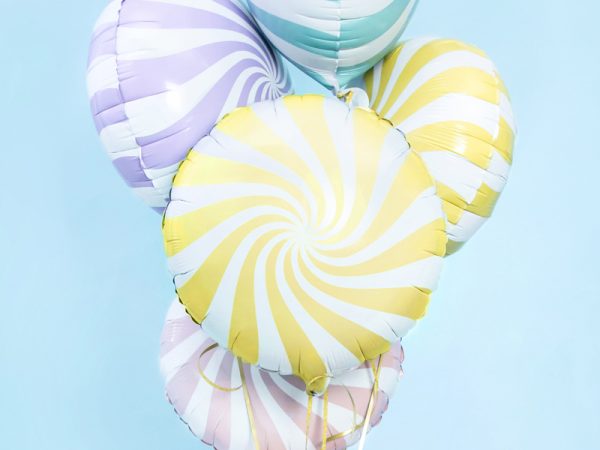 Foil balloon Candy, 35cm, light yellow