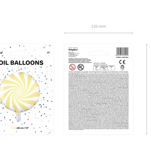Foil balloon Candy, 35cm, light yellow