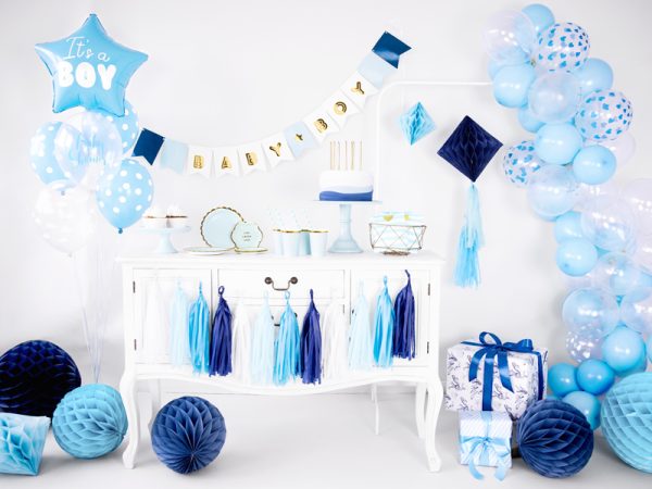 Foil Balloon Star - It's a boy, 48cm, light blue
