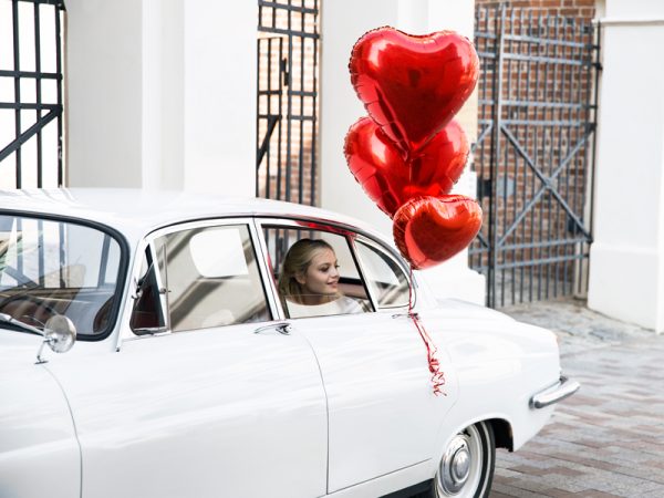 Foil Balloon Heart, 61cm, red