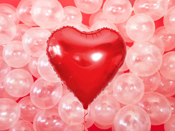 Foil Balloon Heart, 61cm, red