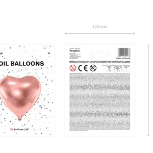 Foil Balloon Heart, 61cm, rose gold