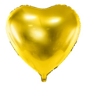 Foil Balloon Heart, 61cm, gold
