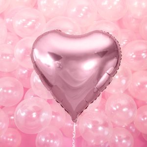 Foil Balloon Heart, 61cm, light pink
