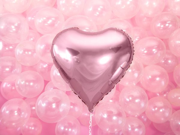 Foil Balloon Heart, 61cm, light pink
