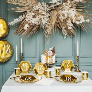 Foil Balloon 18th Birthday, gold, 45 cm