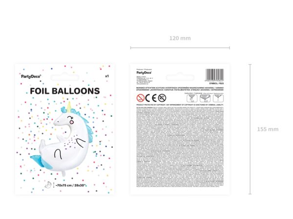 Foil Balloon Unicorn, 70x75cm