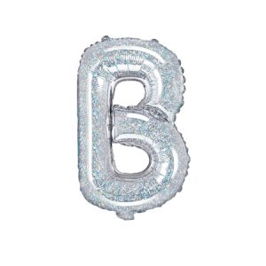 Foil Balloon Letter ''B'', 35cm, holographic