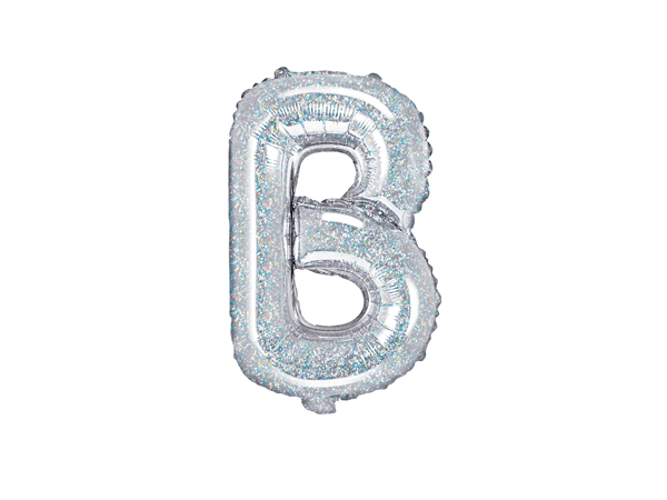 Foil Balloon Letter ''B'', 35cm, holographic