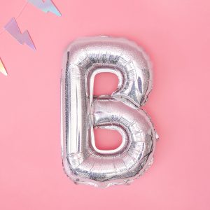Foil Balloon Letter ''B'', 35cm, holographic