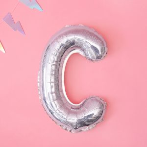 Foil Balloon Letter ''C'', 35cm, holographic
