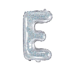 Foil Balloon Letter ''E'', 35cm, holographic