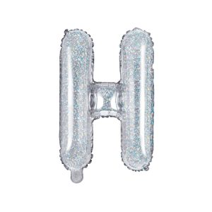 Foil Balloon Letter ''H'', 35cm, holographic