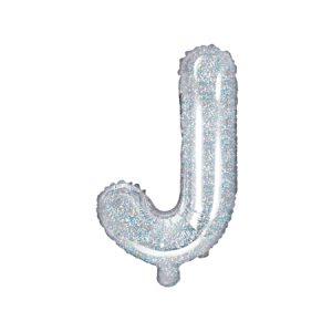 Foil Balloon Letter ''J'', 35cm, holographic
