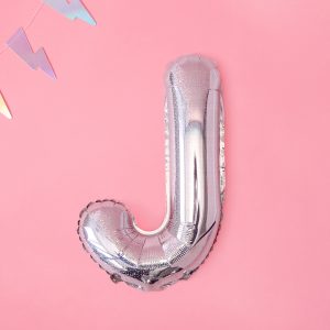 Foil Balloon Letter ''J'', 35cm, holographic
