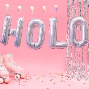 Foil Balloon Letter ''O'', 35cm, holographic