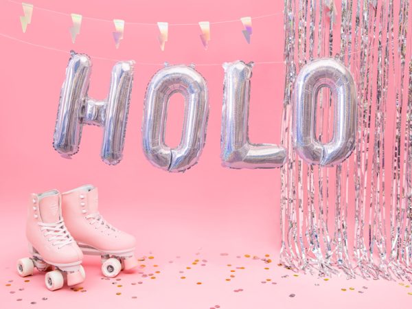 Foil Balloon Letter ''O'', 35cm, holographic