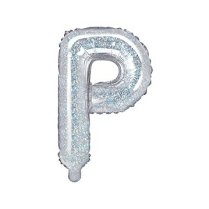 Foil Balloon Letter ''P'', 35cm, holographic