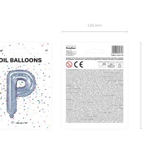 Foil Balloon Letter ''P'', 35cm, holographic