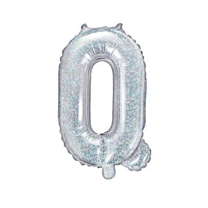 Foil Balloon Letter ''Q'', 35cm, holographic