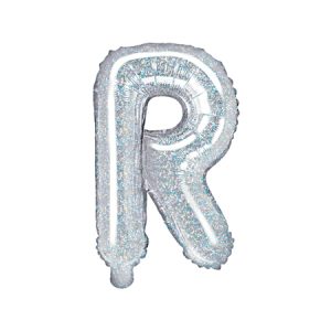 Foil Balloon Letter ''R'', 35cm, holographic