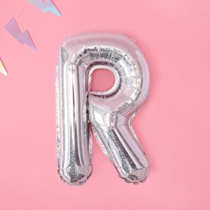 Foil Balloon Letter ''R'', 35cm, holographic