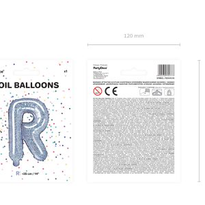 Foil Balloon Letter ''R'', 35cm, holographic