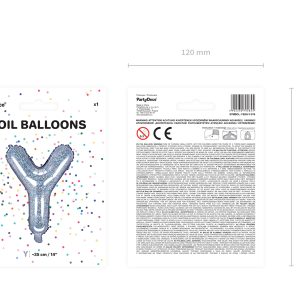 Foil Balloon Letter ''Y'', 35cm, holographic