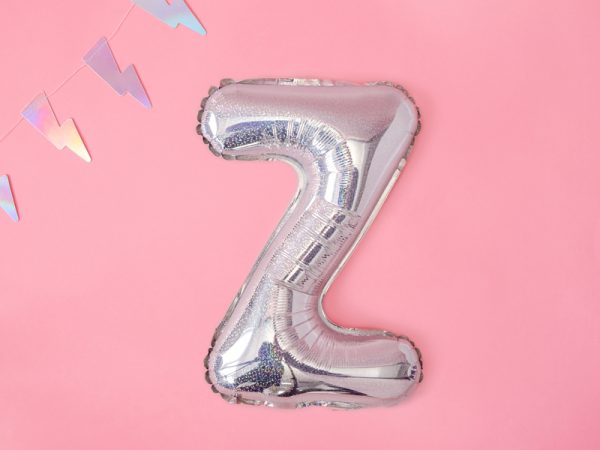 Foil Balloon Letter ''Z'', 35cm, holographic