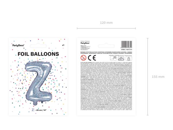 Foil Balloon Letter ''Z'', 35cm, holographic
