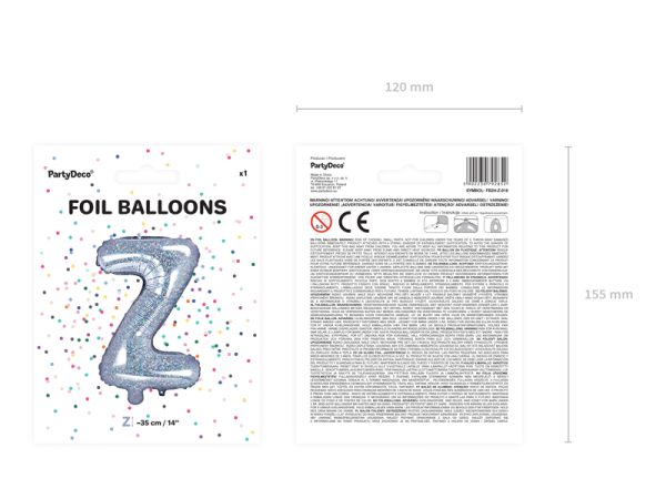 Foil Balloon Letter ''Z'', 35cm, holographic