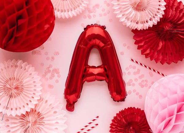 Foil Balloon Letter ''A'', 35cm, red