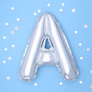 Foil Balloon Letter ''A'', 35cm, silver