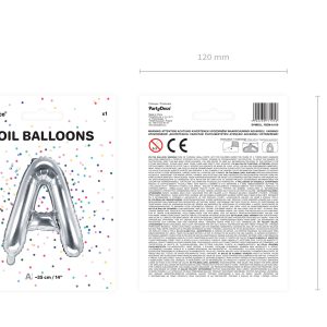 Foil Balloon Letter ''A'', 35cm, silver