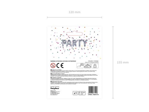 Foil Balloon Letter ''A'', 35cm, silver