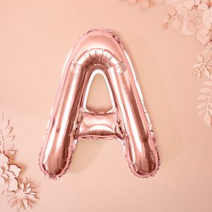 Foil Balloon Letter ''A'', 35cm, rose gold