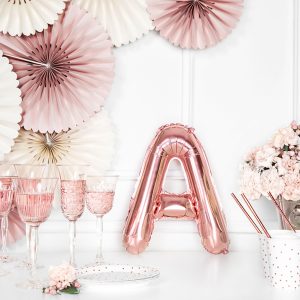 Foil Balloon Letter ''A'', 35cm, rose gold